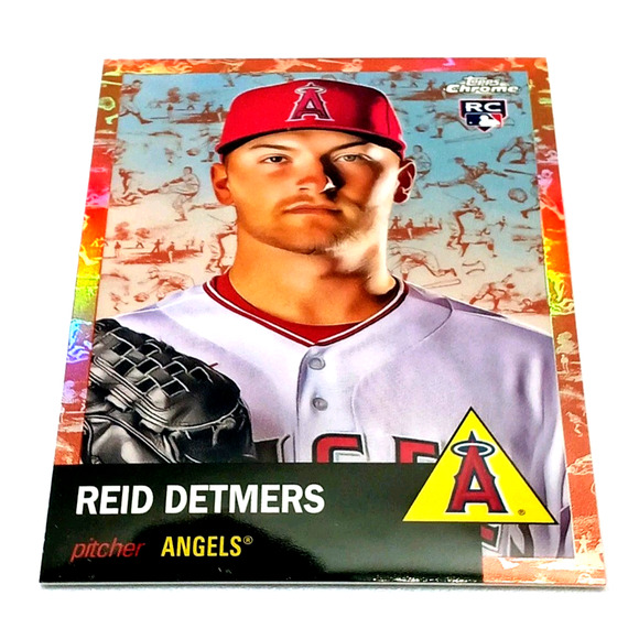 Rose Gold Toile 65/75 Reid Detmers Pitcher Rookie Card #104 Topps Chrome 2022 - Picture 14 of 14